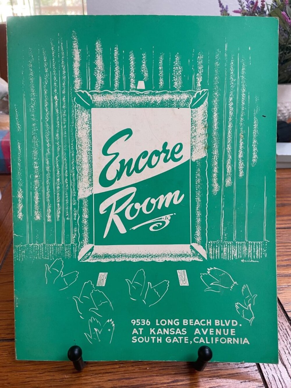 Vintage Encore Room Menu From South Gate California – Mid-Century Dining Memorab